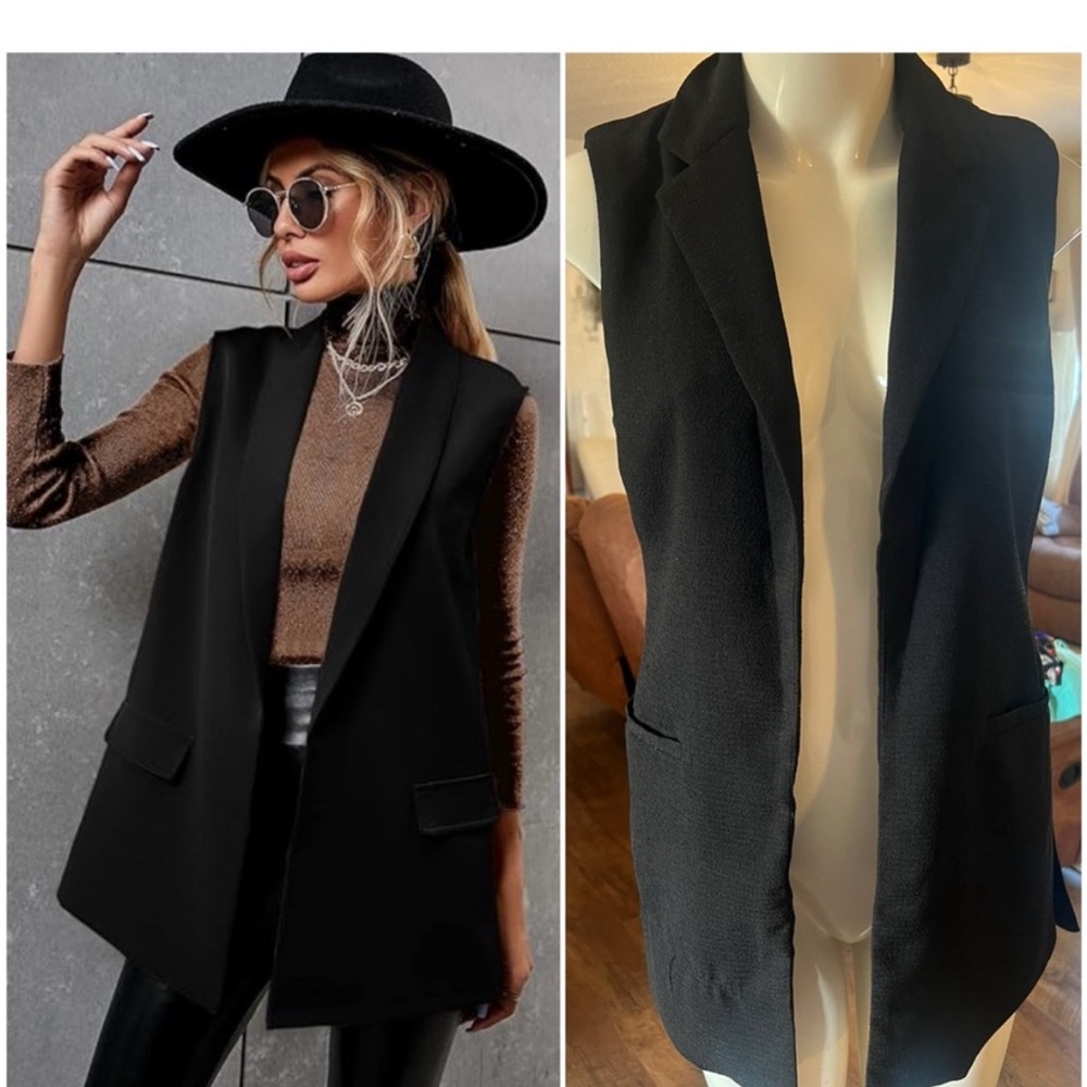 Cynthia Rowley Black Sleeveless Vest